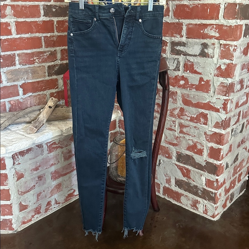 Express Dark Blue Distressed Jeans